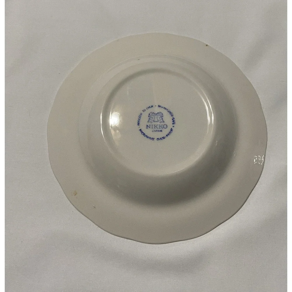 Vintage Nikko Ironstone Tea Cup and Saucer Ming Tree Blue Japan Blue Bonnet